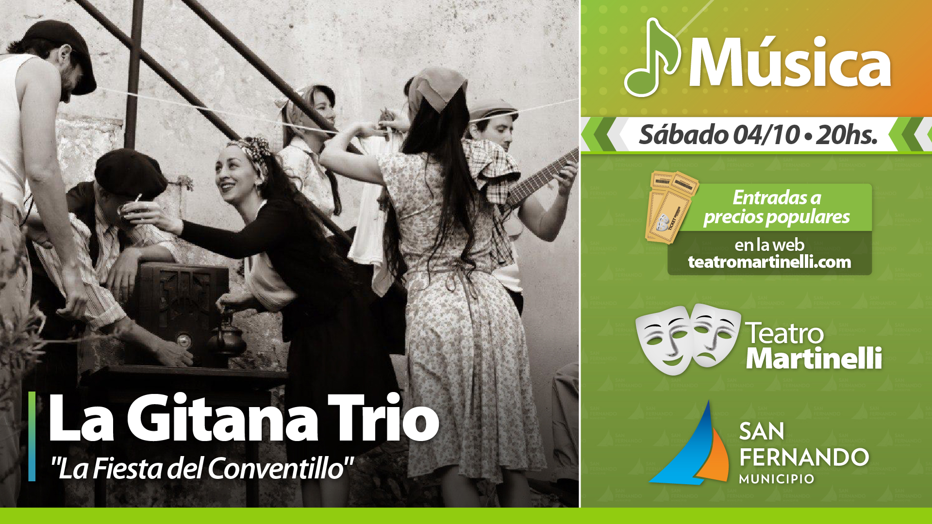 La Gitana Trio Presenta “La Fiesta del Conventillo”