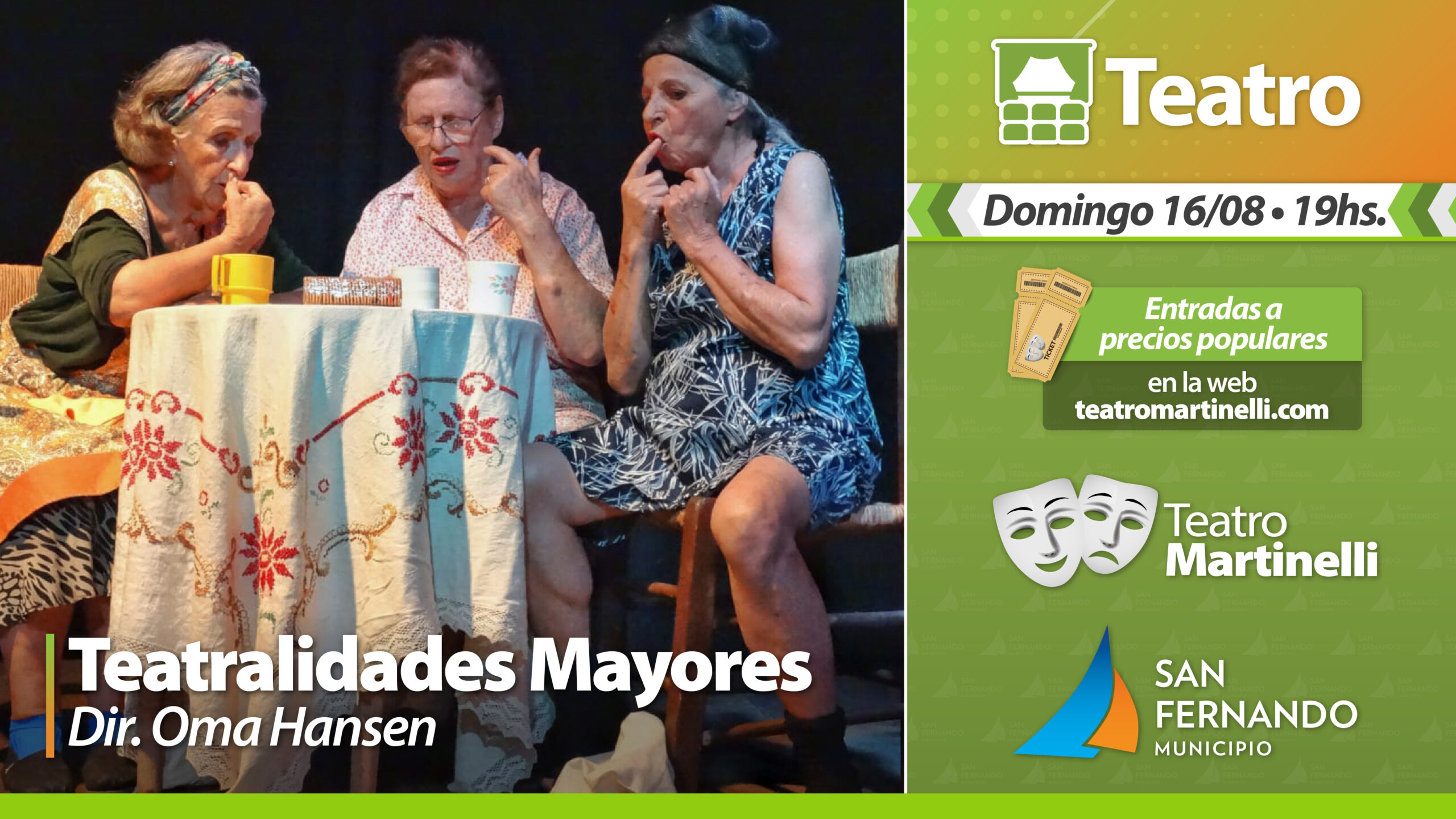Teatralidades Mayores | Dir.: Oma Hansen (+14)
